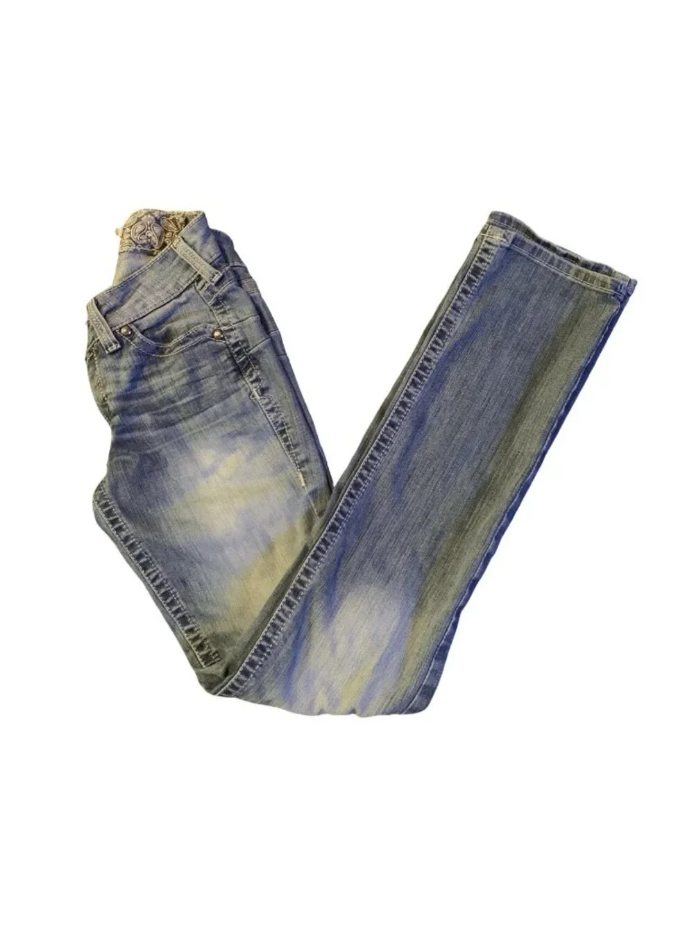 25L /27x 34 Ariat REAL Denim Tall Long Women's Mid-Rise Straight Jeans Rainstorm